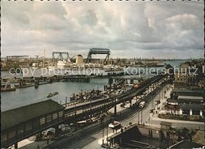Postkarte Carte Postale Schiffe Vorsetzen Überseebrücke Hamburg