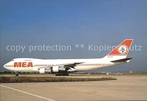 Postkarte Carte Postale Flugzeuge Zivil MEA Boeing 747-200 N-202AE