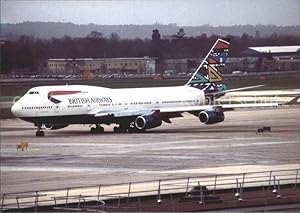 Immagine del venditore per Postkarte Carte Postale Flugzeuge Zivil British Airways Boeing 747-436 G-BNLJ c/n 24052/789 venduto da Versandhandel Boeger