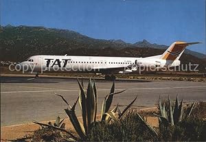 Seller image for Postkarte Carte Postale Flugzeuge Zivil T.A.T. Fokker 100 F-GIOA for sale by Versandhandel Boeger