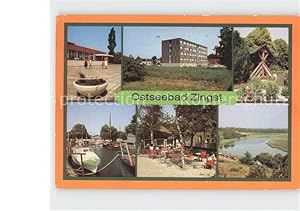 Bild des Verkufers fr Postkarte Carte Postale Zingst Ostseebad FDGB Erholungsheim Strtebeker Glockenturm Hafen Milchbar Prerowstrom zum Verkauf von Versandhandel Boeger