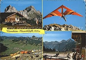 Bild des Verkufers fr Postkarte Carte Postale Tannheim Tirol Gundhtte Rotfluh Neunerkpfle Tannheim Doppelsesselbadhn Drachenflieger zum Verkauf von Versandhandel Boeger