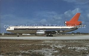 Postkarte Carte Postale Flugzeuge Zivil Northwest Orient McDonnell Douglas DC-10-40