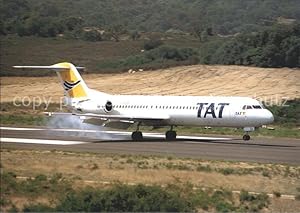 Seller image for Postkarte Carte Postale Flugzeuge Zivil T.A.T. Fokker 100 F-GIOA cn 11261 for sale by Versandhandel Boeger