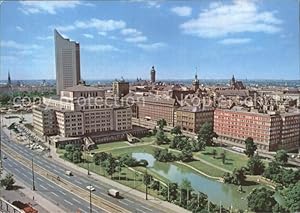 Seller image for Postkarte Carte Postale Leipzig Stadtbild mit Oper Hochhaus Karl Marx Universitt Messestadt for sale by Versandhandel Boeger