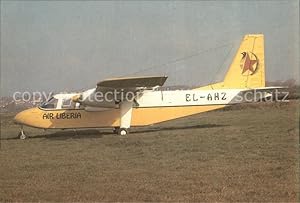 Bild des Verkufers fr Postkarte Carte Postale Flugzeuge Zivil Air Liberia Britten Norman BN-24 Islander EL-AHZ zum Verkauf von Versandhandel Boeger