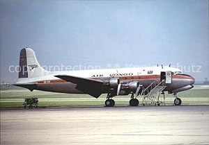 Bild des Verkufers fr Postkarte Carte Postale Flugzeuge Zivil Air Congo DC-4 9Q-CBI zum Verkauf von Versandhandel Boeger