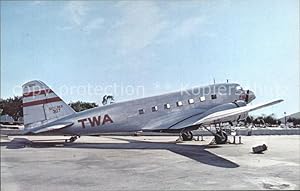 Postkarte Carte Postale Flugzeuge Zivil TWA-Transcontinental Western Air Douglas DC-2