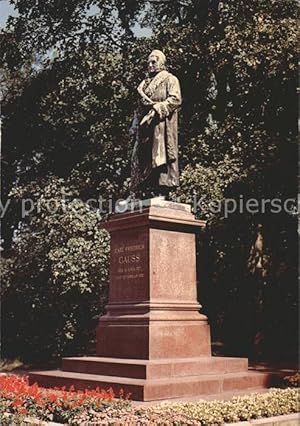 Bild des Verkufers fr Postkarte Carte Postale Braunschweig Karl Friedrich Gauss Denkmal Statue Gaussberg zum Verkauf von Versandhandel Boeger