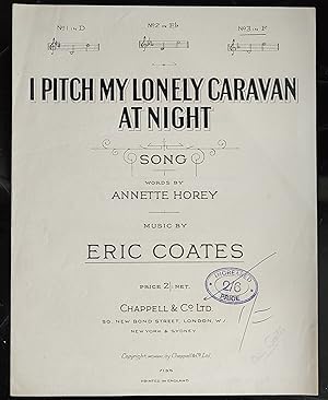 Image du vendeur pour I Pitch My Lonely Caravan At Night (song) (No.3 in F) mis en vente par Shore Books