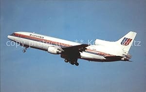 Seller image for Postkarte Carte Postale Flugzeuge Zivil United Airlines Lockheed L1011-500 a long-range version of Tristar. Powered by three Rolls Royce RB-211 engines for sale by Versandhandel Boeger