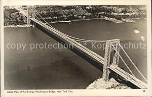 Imagen del vendedor de Postkarte Carte Postale New York N.Y. George Washington Bridge Hudson River aerial view a la venta por Versandhandel Boeger