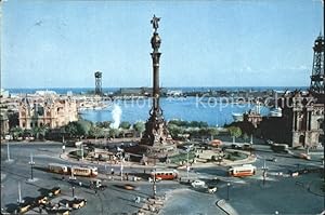 Bild des Verkufers fr Postkarte Carte Postale Barcelona Cataluna Kolumbus Monument Hafen zum Verkauf von Versandhandel Boeger