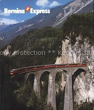 Bild des Verkufers fr Postkarte Carte Postale Eisenbahn Bernina-Express Landwasser-Viadukt Filisur zum Verkauf von Versandhandel Boeger