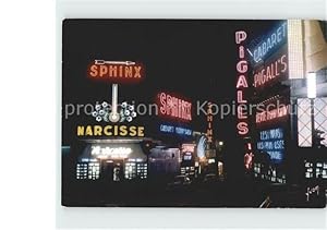 Seller image for Postkarte Carte Postale Paris Place Pigalle bei Nacht for sale by Versandhandel Boeger