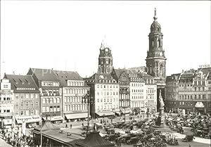 Bild des Verkufers fr Postkarte Carte Postale Dresden Altmarkt Siegesdenkmal Kreuzkirche vor Zerstrung 1945 zum Verkauf von Versandhandel Boeger