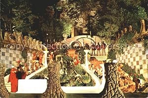 Seller image for Postkarte Carte Postale Barcelona Cataluna parque Guell Fantastico escenario nocturno for sale by Versandhandel Boeger