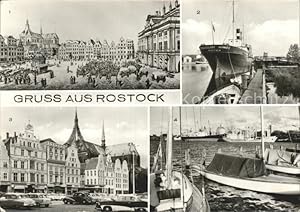 Bild des Verkufers fr Postkarte Carte Postale Rostock Mecklenburg-Vorpommern Kulturhistorisches Museum Neuer-Markt Thlmannplatz mit Marienkirche zum Verkauf von Versandhandel Boeger