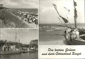 Postkarte Carte Postale Zingst Ostseebad Strand Fischkutter
