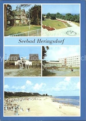 Postkarte Carte Postale Heringsdorf Ostseebad Usedom Jugendherberge Herbert Tschäpe Promenade mit...