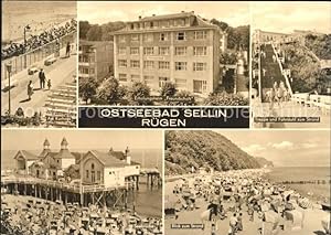 Postkarte Carte Postale Sellin Rügen Kurhaus FDGB Erholungsheim Freundschaft Treppe Fahrstuhl Str...