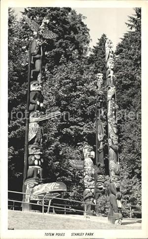 Imagen del vendedor de Postkarte Carte Postale Indianer Native American Totem Poles Stanley Park a la venta por Versandhandel Boeger