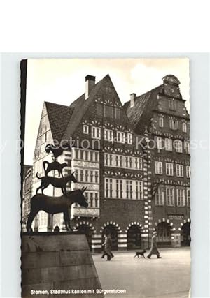 Bild des Verkäufers für Postkarte Carte Postale Bremen Stadtmusikanten mit Bürgerstuben zum Verkauf von Versandhandel Boeger