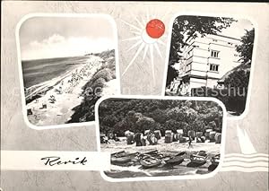 Postkarte Carte Postale Rerik Ostseebad Strand Gebäude Boot