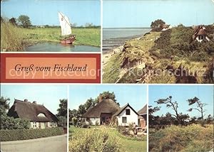 Postkarte Carte Postale Ahrenshoop Ostseebad Bodden Hohes Ufer Windflüchter Wustrow Fischerhafen ...
