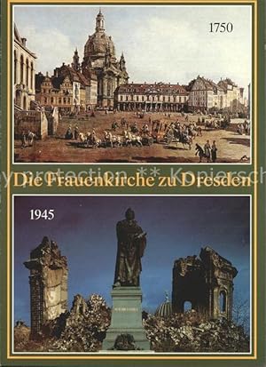 Bild des Verkufers fr Postkarte Carte Postale Dresden Frauenkirche um 1750 und nach 1945 zum Verkauf von Versandhandel Boeger