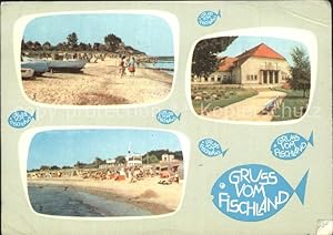 Postkarte Carte Postale Ahrenshoop Ostseebad Wustrow und Dierhagen Strand