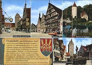 Seller image for Postkarte Carte Postale Dinkelsbhl 1000jhrige Stadt Greifenschild Stadttor Deutsches Haus Fachwerkhaus Faulturm Stadtpark Lwenbrunnen Wrnitztor Geschichte for sale by Versandhandel Boeger