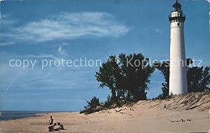 Bild des Verkufers fr Postkarte Carte Postale Leuchtturm Lighthouse Silver Lake Michigan zum Verkauf von Versandhandel Boeger