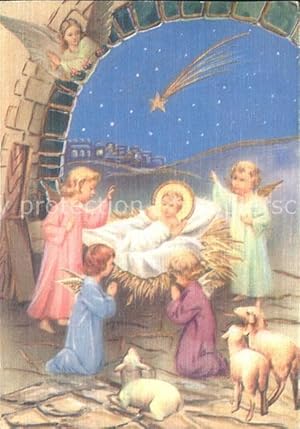 Bild des Verkufers fr Postkarte Carte Postale Engel Christkind Komet Lamm zum Verkauf von Versandhandel Boeger