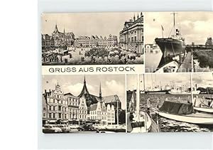 Bild des Verkufers fr Postkarte Carte Postale Rostock Mecklenburg-Vorpommern Kulturhistorisches Museum Neuer Markt Pionierschiff Vrwrts Hafen zum Verkauf von Versandhandel Boeger