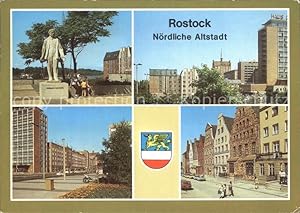 Bild des Verkufers fr Postkarte Carte Postale Rostock Mecklenburg-Vorpommern Hermann-Duncker-Platz Lange Strasse Wokrenterstrasse zum Verkauf von Versandhandel Boeger