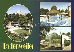 Bild des Verkufers fr Postkarte Carte Postale Badenweiler Kurhaus Burgruine Thermalschwimmbad Rmische Badruine zum Verkauf von Versandhandel Boeger