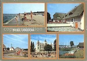 Postkarte Carte Postale Usedom Karlshagen Strand Hauptstrasse Trassenheide Gaststätte Waldhof Zin...