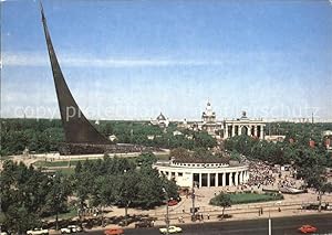 Bild des Verkufers fr Postkarte Carte Postale Moskau Monument fr die Eroberer des Weltraums Ausstellung zum Verkauf von Versandhandel Boeger