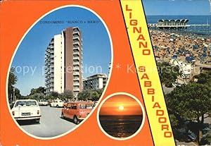 Image du vendeur pour Postkarte Carte Postale Lignano Condominio Bianco Nero Tramonta Spiaggia mis en vente par Versandhandel Boeger