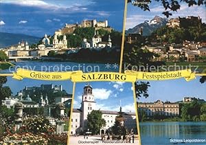 Imagen del vendedor de Postkarte Carte Postale Salzburg Oesterreich Hohe Salzburg Schloss Leopoldskron Hellbrunn Glockenspiel a la venta por Versandhandel Boeger