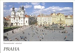Bild des Verkufers fr Postkarte Carte Postale Prag Prahy Prague Der Altstdter Ring mit der Barockkirche Sankt Nikolaus zum Verkauf von Versandhandel Boeger