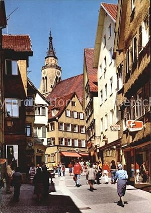 Bild des Verkufers fr Postkarte Carte Postale Tbingen 500 Jahre Eberhard Karls Universitt Neckargasse und Stiftskirche zum Verkauf von Versandhandel Boeger