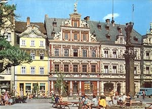 Postkarte Carte Postale Erfurt Fischmarkt mit Roland Gildehaus Haus zum Breiten Herd