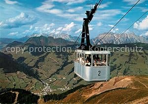 Bild des Verkufers fr Postkarte Carte Postale Seilbahn Schattberg Saalbach Loferer Leoganger Steinberge zum Verkauf von Versandhandel Boeger