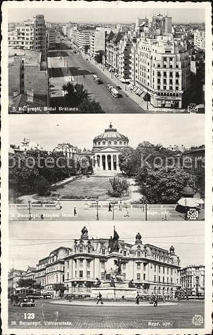 Bild des Verkufers fr Postkarte Carte Postale Bukarest B'du Bratiano Athenum Universitt zum Verkauf von Versandhandel Boeger