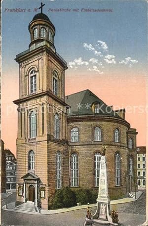Postkarte Carte Postale Frankfurt Main Paulskirche mit Einheitsdenkmal