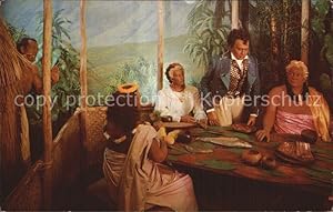Bild des Verkufers fr Postkarte Carte Postale Adel Hawaii King Kamehameha II. Liholiho Eating Tabu Broken in 1819 zum Verkauf von Versandhandel Boeger