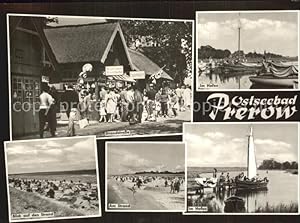 Postkarte Carte Postale Prerow Ostseebad Strand Hafen Strandstrasse