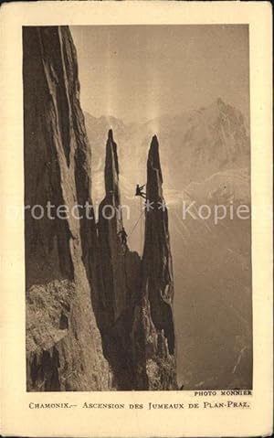 Postkarte Carte Postale Klettern Bergsteigen Chamonix Ascension des Jumeaux de Plan-Praz